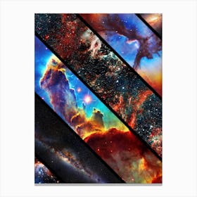 Space collage: nebula mashups — space poster Canvas Print