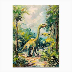 Dinosaur Impressionist Inspired Painting 2 Canvas Print