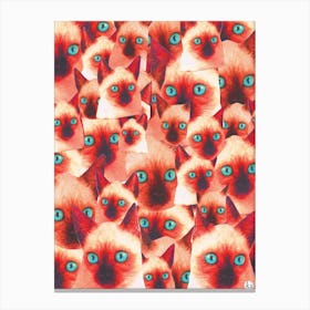 Cat Heads Canvas Print