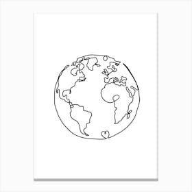 The World In Love Canvas Print