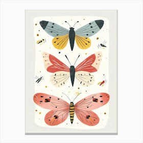 Colourful Insect Illustration Butterfly 15 Canvas Print