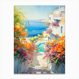 Mediterranean Magic: Coastal Wall Decor Canvas Print