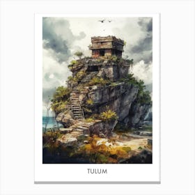 Tulum Watercolor 4travel Poster Canvas Print