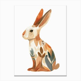 Blanc De Hotot Rabbit Kids Illustration 4 Canvas Print