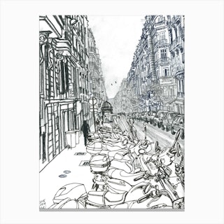 Slope Behind Montmartre Canvas Print