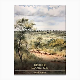 Kruger National Park South Africa Watercolour 1 Canvas Print