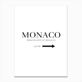Monaco Principality Of Monaco Canvas Print