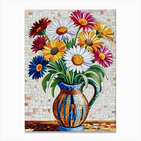 Daisies In A Vase 8 Canvas Print