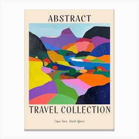 Abstract Travel Collection Poster Cape Town South Africa 4 Canvas Print