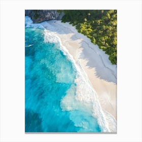 Aerial View Of A Tropical Beach 13 Canvas Print