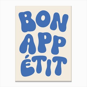 Bon Appetit - Blue Canvas Print