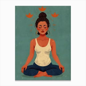 Meditating Woman Canvas Print