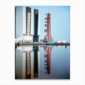 View Of Apollo 15 Space Vehicle Leaving Vab To Pad A, Launch Complex 39 Canvas Print