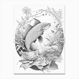Yotsushiro Koi Fish Haeckel Style Illustastration Canvas Print