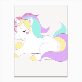 Unicorn, Spray Style, Watercolour, Fade, Children's, Kids, Nursery, Cot, Bedroom, Animal, Colourful, Art, Wall Print Canvas Print