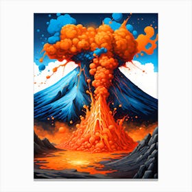 Volcano Orange 3 Canvas Print