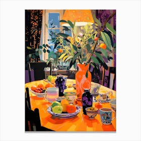 Oranges On The Table Canvas Print