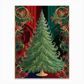 Christmas Tree Style William Morris 2 Canvas Print