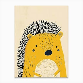 Yellow Hedgehog 5 Canvas Print