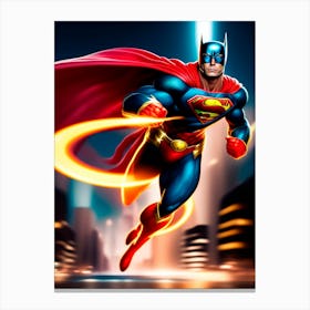 Superman Flying 1 Canvas Print