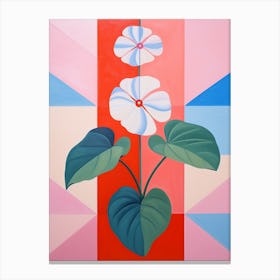 Impatiens 2 Hilma Af Klint Inspired Pastel Flower Painting Canvas Print