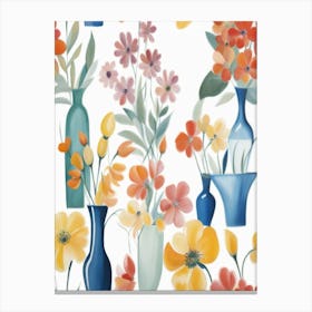 Flowers In Vases Canvas Print