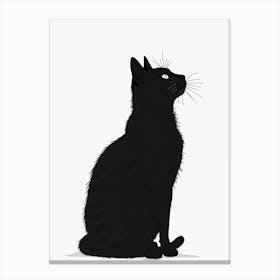 Shadows Of Elegance. Black Cat 4 Canvas Print