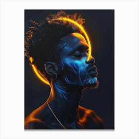 Man With Glowing Eyes Canvas Print