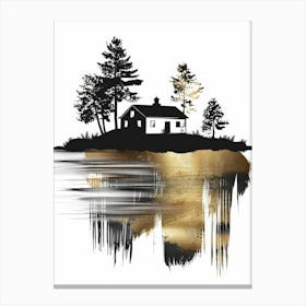 House By The Lake Canvas Print