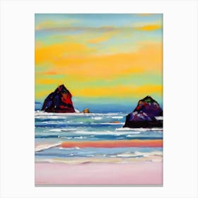 Cannon Beach, Oregon Bright Abstract Canvas Print