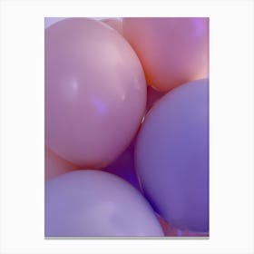 Pink And Purple Balloons Canvas Print