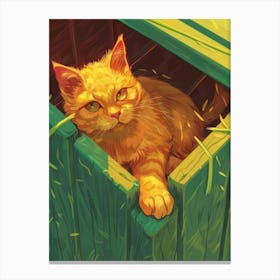 Cat In A Box 2 Canvas Print