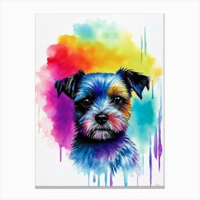 Biewer Terrier Rainbow Oil Painting dog Canvas Print