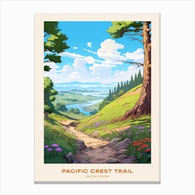 Pacific Crest Trail Usa Hike Poster Canvas Print