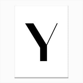 Letter Y.Classy expressive letter. Canvas Print