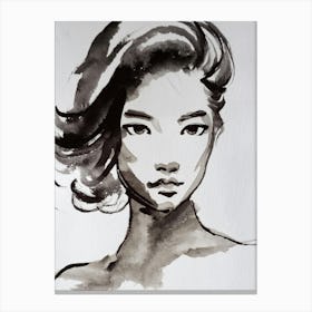Sensuous Woman Sketch Canvas Print