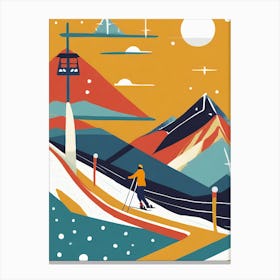 Ski Poster Canvas Print