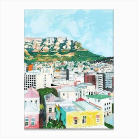 Travel Poster Happy Places Cape Town 4 Canvas Print