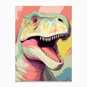 Colourful Dinosaur Iguanodon 6 Canvas Print