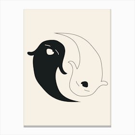 Yin Yang Fish Poster Canvas Print