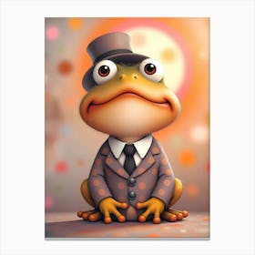 Frog Baron Croakley McJumps-a-Lot Canvas Print