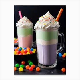 Rainbow Delight Milkshakes  Canvas Print