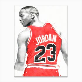 Michael Jordan Portrait 1 Canvas Print