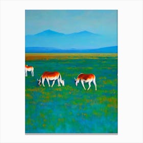 Etosha National Park Namibia Blue Oil Painting 1  Canvas Print