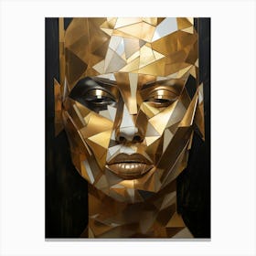 Abstract Geometric Lady Portrait 19 Canvas Print