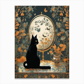 William Morris cat art 2 Canvas Print