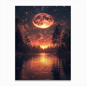 Full Moon In The Sky 5 Canvas Print