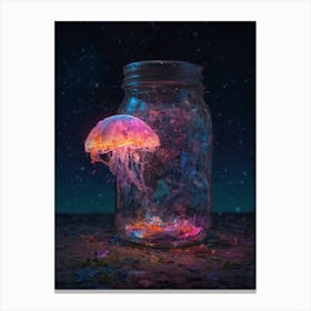 Jellyfish In A Jar 1 Canvas Print