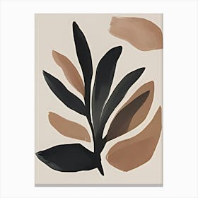 Tan And Brown Leaves Canvas Print