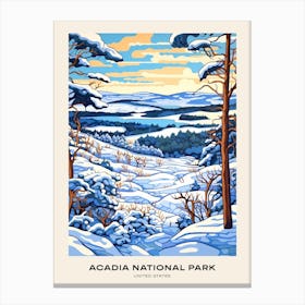 Acadia National Park United States Of America 1 Poster Canvas Print